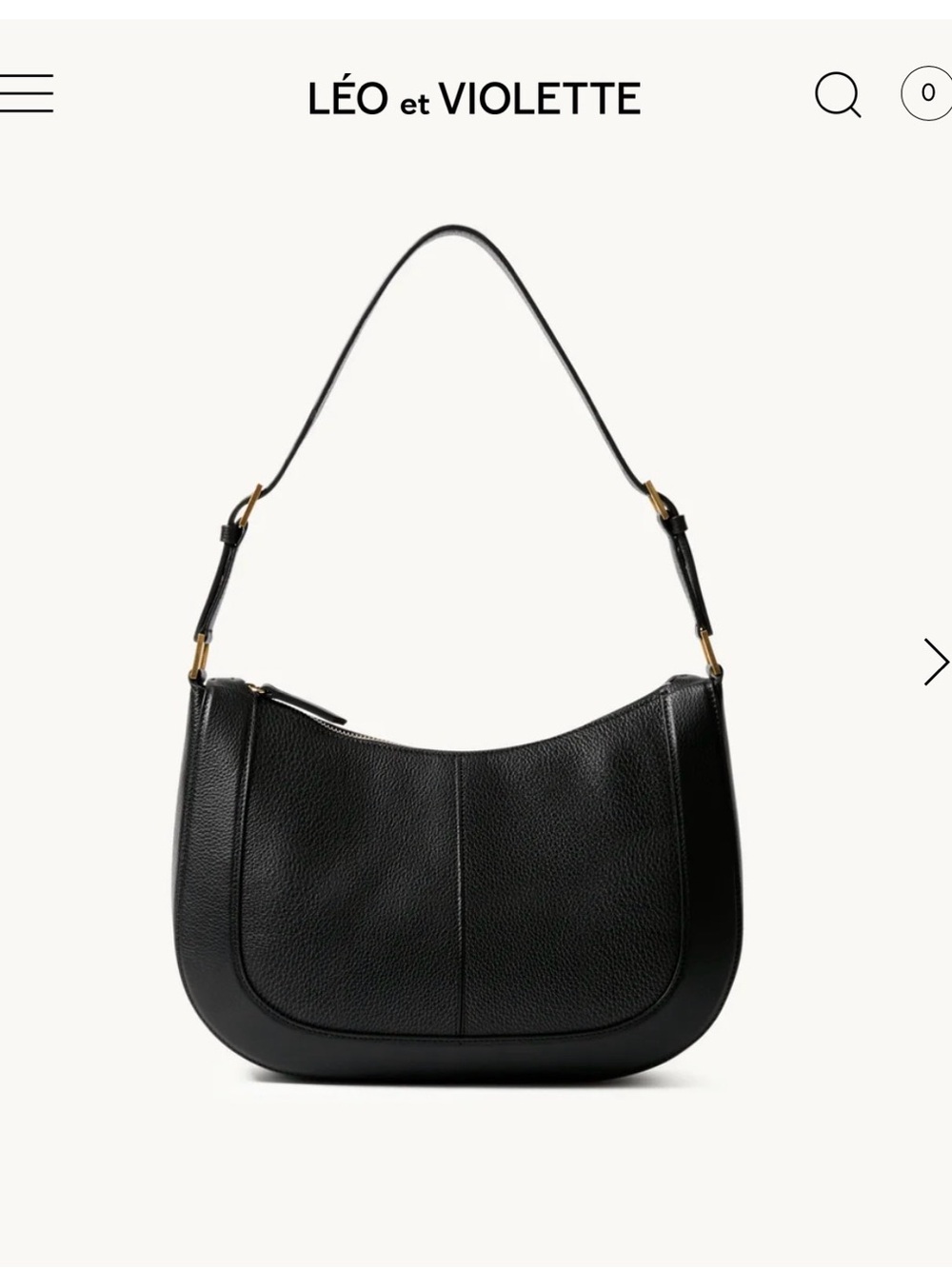 Leo et Violette Le Grand Gina - Black Leather - Picture 3 of 9